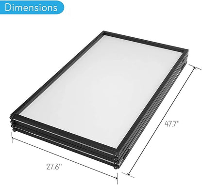 Pyle DJ Booth Foldable Cover Screen - Portable Event Facade Front Board Video Light Projector Display Scrim Panel with Folding Steel Frame Panel Stand, Stretchable Lycra Spandex - PDJFAC10 (White)
