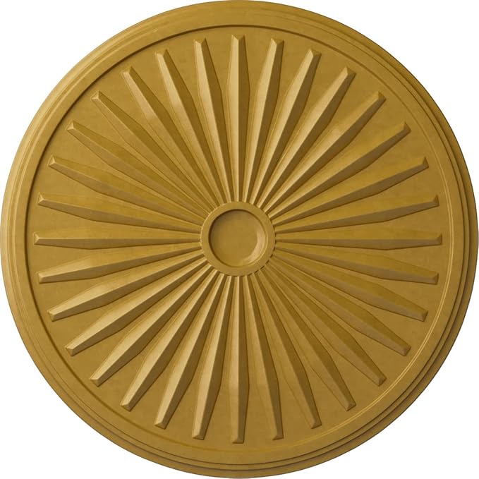 Ekena Millwork CM33LEIGS Leandros Ceiling Medallion, Iridescent Gold, 33 1/8"OD x 3 1/2"ID x 1 3/8"P