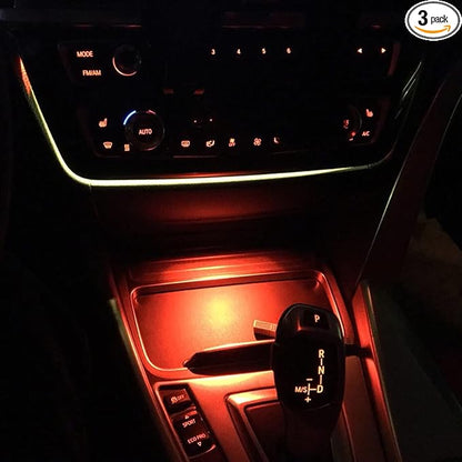 Jaronx Compatible with BMW LED Console Ambient Light for 1' F20 F21, 2' F22 F23, 3' F30 F31 F80, 4' F32 F33, Center Console Ambient Lights LED with Dual Color Lighting