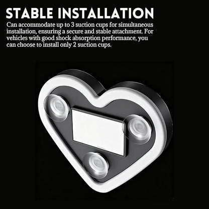 Romantic Heart-Shaped Car LED Ambient Light - Solar & Type-C Powered, 5 Lighting Modes, Universal Fit, for Women (Pink)