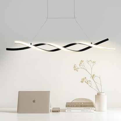 VEVOR Modern Chandelier Light Fixtures, 24W, Dimmable LED Pendant Light with Remote Control Silicone Lampshade, 3000K / 4000K / 6500K Color Temperature Adjustable Ceiling Lamp for Kitchen Dining Room