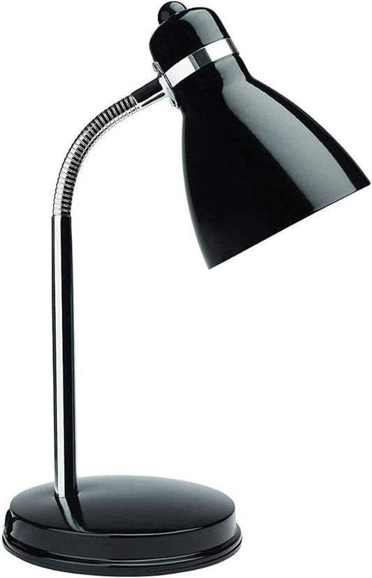 Newhouse Lighting NHDK-OX-BK Oxford Black Metal Flexible Classic Desk or Table Lamp for Office or Bedroom Use
