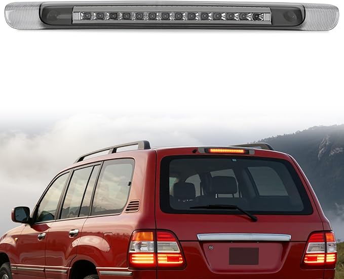 Nilight Third Brake Light Tail High Mount 3rd Stop Lights Smoked Lens Compatible with Toyota Land Cruiser 1998 1999 2000 2001 2002 2003 2004 2005 2006 2007 Van SUV Rear Center Cab Lamp