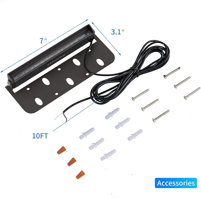 8-Packs 3W 7inch LED Hardscape Paver Lighting,12V AC/DC Low Voltage Retaining Wall Lights,LED Landscape Lighting,5000K Daylight White Outdoor Step Light,50,000 Hours Lifespan