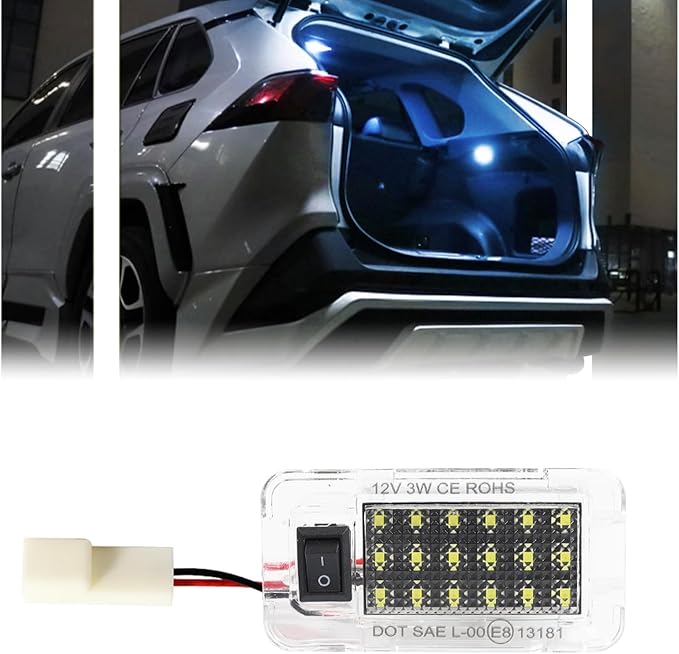 Led Luggage Compartment Light for Toyo-ta RAV4 2022 2023 2024 2025, Cargo Lamps Decorative Atmosphere Lamp, Rav4 accessories Trunk Ceiling Lighting, 1 PC, Ice Blue