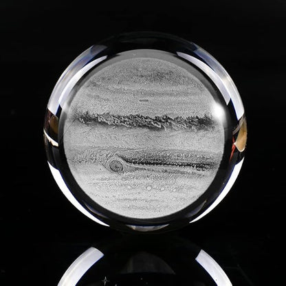 3d Crystal Ball Solar System Crystal Ball with Led Lamp Base - Best Birthday Science Gifts For Man Teacher Boy Kids Girls Men - Galaxy Jupiter Saturn Moon Earth Solar System Space Astronomy Gifts