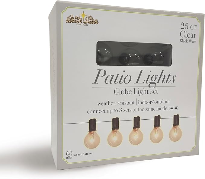 Brite Star 25 Count Clear Light G40 Light Set