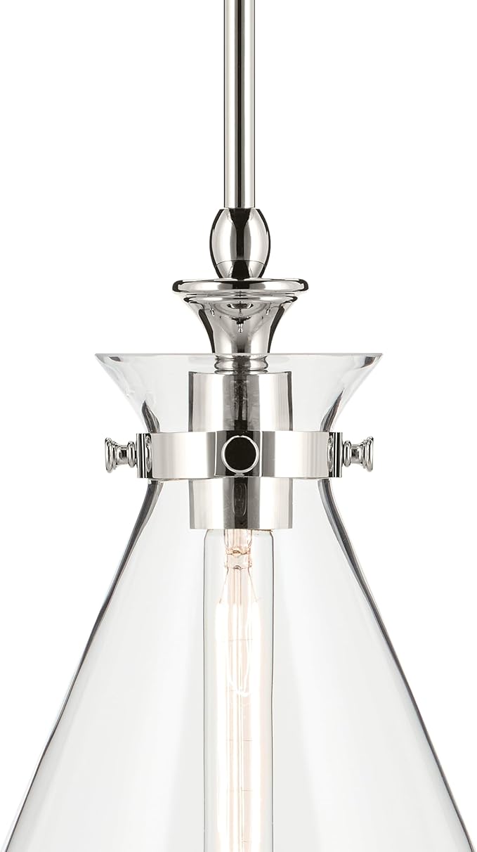 Kichler Larkin 3-Light Linear Pendant Light Fixture with Black Finish for Kitchen Island, Dining Room, and Bedroom Lighting, 42566BK