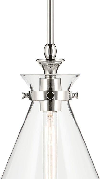 Kichler Larkin 3-Light Linear Pendant Light Fixture with Black Finish for Kitchen Island, Dining Room, and Bedroom Lighting, 42566BK