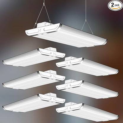 6Pack 2FT 200W LED Commercial Linear High Bay Light 28000LM[Eqv.800W MH/HPS],AC100-277V【Driver Equipped】 5000K,Linear Hanging High Bay Light,UL Complied