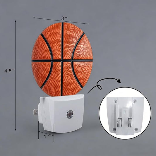 Basketball Line Night Light Auto Sensor Led Dusk to Dawn Lamp Home Decor for Men Women