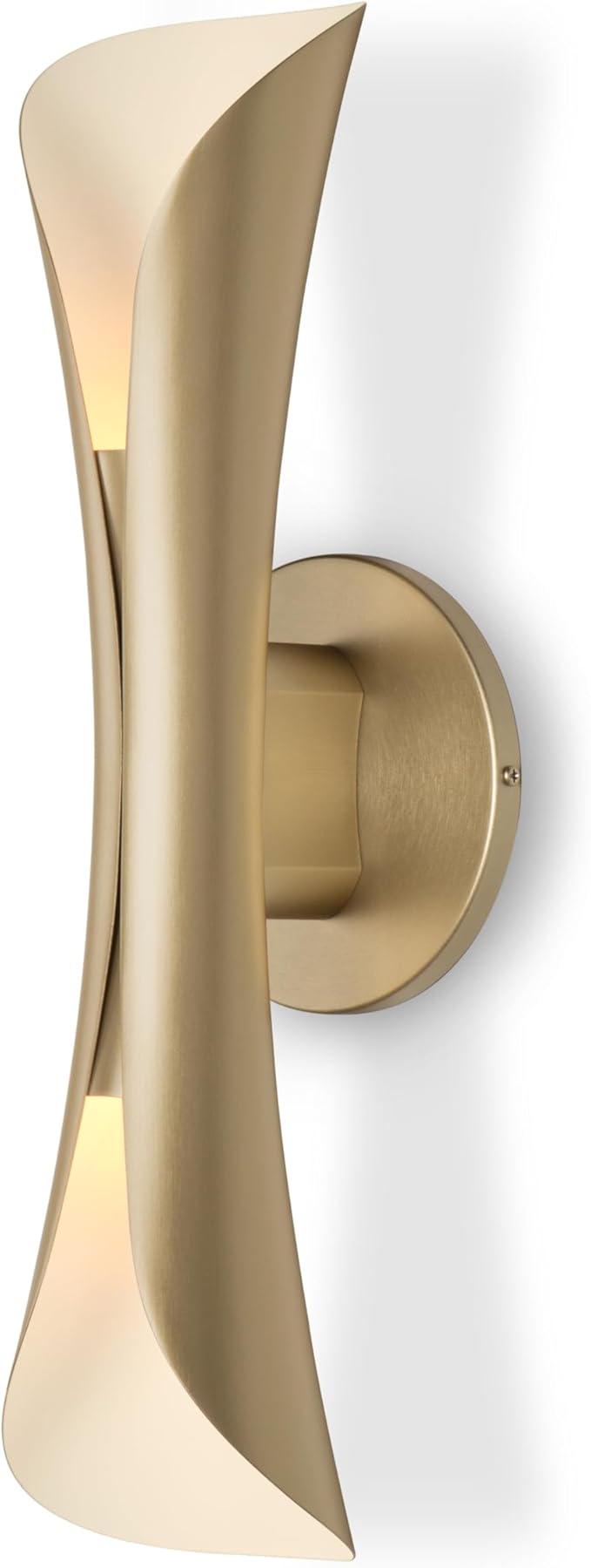 Tubicen Wall Sconces Gold Movie Theater Sconces Wall Lighting Up and Down 15.7" H Hardwired Dimmable Indoor Mid Century Modern Wall Lights for Living Room Bedroom Hallway Stairway Entry