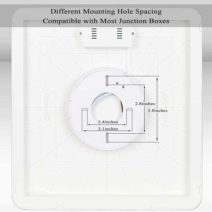 Flush Mount Ceiling Light 2 Pack, Color Temperature Switchable 36W Square Ceiling Mount Light Fixture (White, 12 inches)