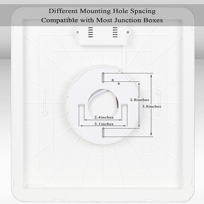 Flush Mount Ceiling Light 2 Pack, Color Temperature Switchable 36W Square Ceiling Mount Light Fixture (White, 12 inches)