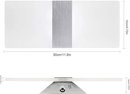 ChangM Modern Wall Sconce 12W, Set of 2 LED Wall Lamp Warm White, Acrylic Material Hardwired Wall Mounted Wall Lights