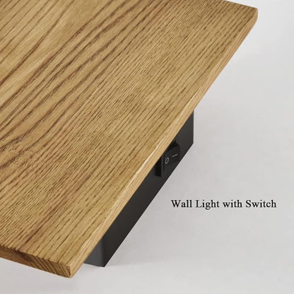 Wall Lights for Living Room with Switch,Nature Wood Wall Lamp in Modern Design,Vintage Led Wall Sconce Up and Down Indoor for Bedroom,Hallway,Hotel,Retro Night Lamp Warm White,8w,1pack