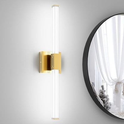 Ralbay 24inch Gold Bathroom Vanity Light Bar 22W Modern LED Vanity Lights Gold Bathroom Wall Mounted Light Fixtures Over Mirror(5500K White Light)