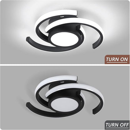ADISUN LED Modern Ceiling Light,6000K Semi Flush Mount Ceiling Light Fixture,Unique Ceiling Lamp for Living Room Bedroom Corridor Aisle Hallway, 2 Pack