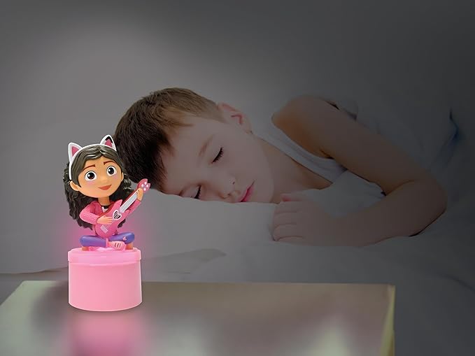 Lexibook, Gabby's Dollhouse NLJ01GDH Baby Nursery Soft Light Battery Operated LED Pocket Night Light Pink