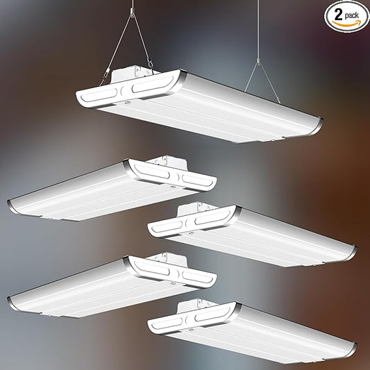 4Pack 2FT 200W LED Commercial Linear High Bay Light 28000LM[Eqv.800W MH/HPS],AC100-277V【Driver Equipped】 5000K,Linear Hanging High Bay Light,UL Complied