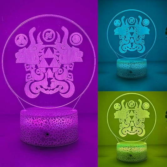 3D Night Light, 16 Color Changing Cartoon USB Desk Lamp, Crest of Hyrule Illusion Lighting with Remote Control for Home Decor Gift for Kids. (7)