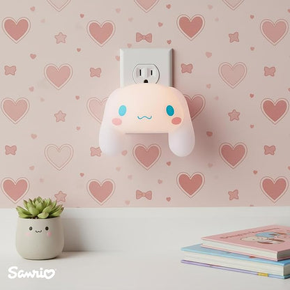Ukonic Sanrio Cinnamoroll Face Plug-in Nightlight, LED Mood Light
