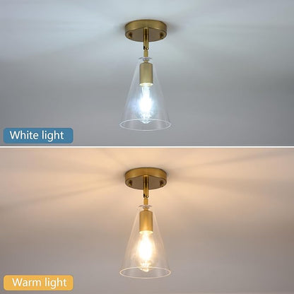 Dijiahua Gold Pendant Lights Kitchen Island 3 Pack, Modern Hanging Island Pendant Lights Over Sink with Clear Glass Shade,Small Chandeliers Adjustable Metal Tube Hanging Lighting for Table Bedroom