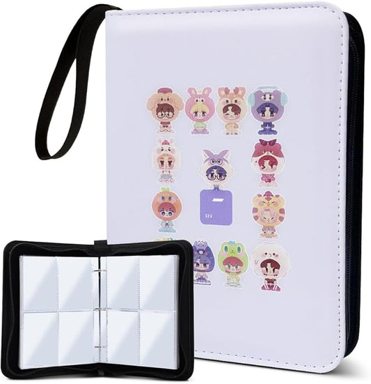 Cute Photocard Binder 400 Pockets Photocard Holder Book with Sleeves Photo Album for Lomo Cards (Light Purple-Carat)