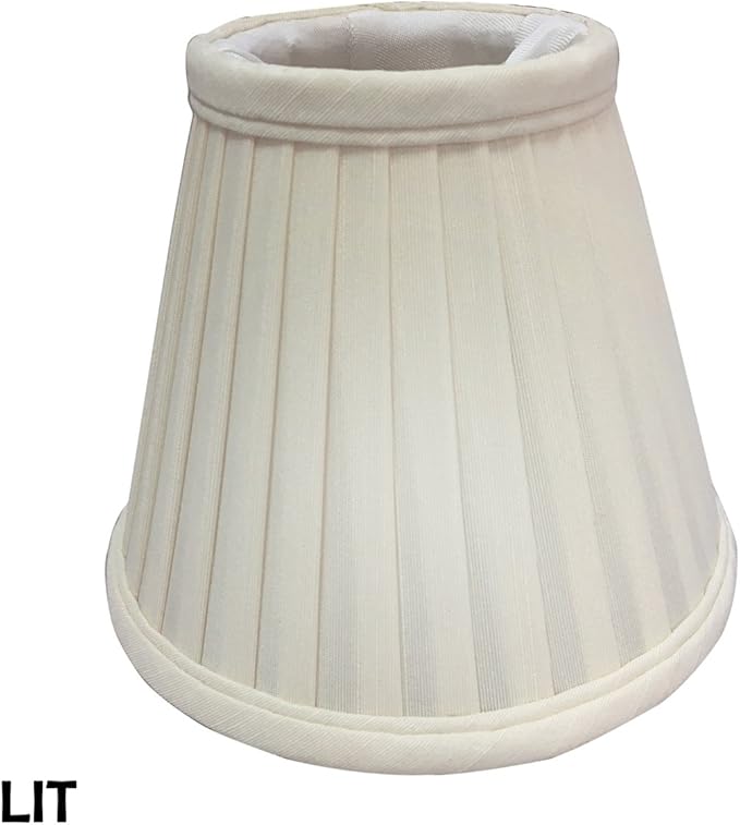 Royal Designs, Inc. CS-111EG-6 Pleated Empire Chandelier Shade, 2.5 x 5 x 4.25, Eggshell, 6-Pack