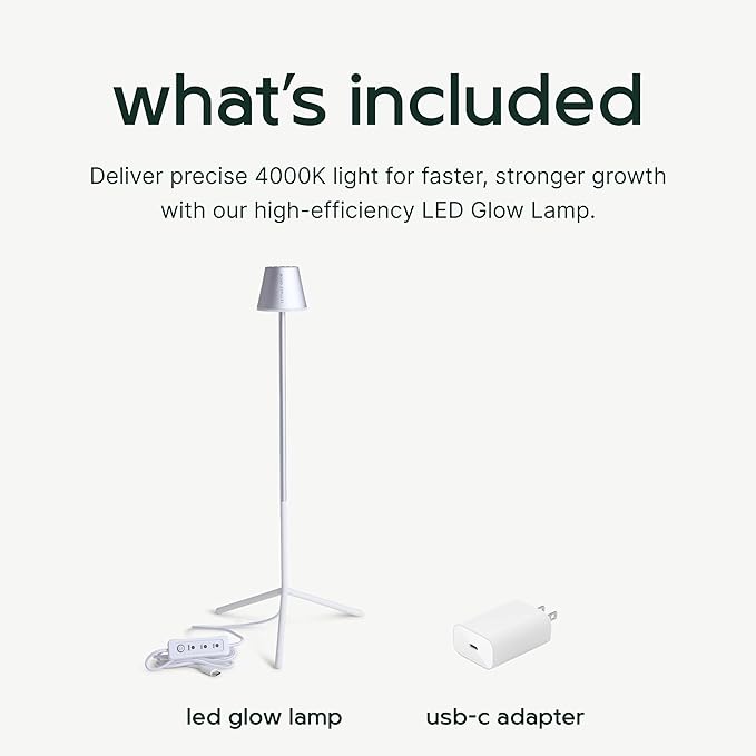 Lettuce Grow Glow Lamp – Sleek Under-Cabinet LED Grow Light for Indoor Edible Garden – Full-Spectrum System with Automatic Timer – Supports Herbs & Greens, Home Decor & Gifting