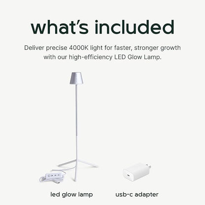 Lettuce Grow Glow Lamp – Sleek Under-Cabinet LED Grow Light for Indoor Edible Garden – Full-Spectrum System with Automatic Timer – Supports Herbs & Greens, Home Decor & Gifting