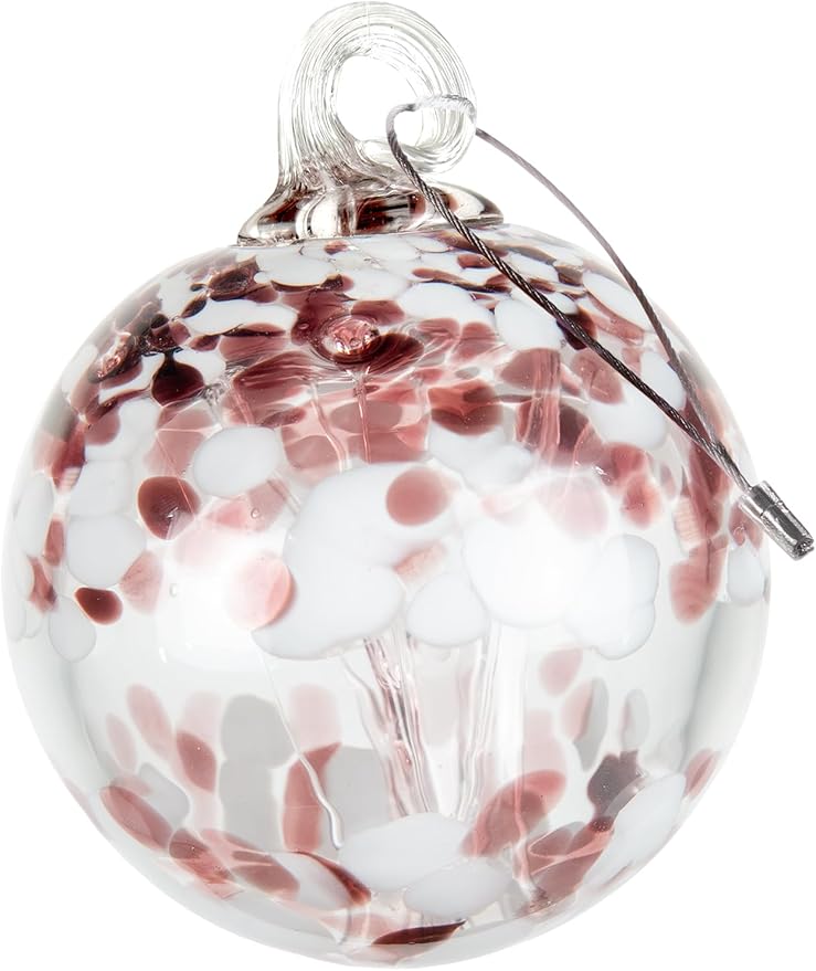 Dale Tiffany Hand Blown Glass, 3" Diameter Enchanted, Tree of Life Collection, Witch Globe Hanging Garden Indoor/Outdoor Decorative Ornament Gazing Ball