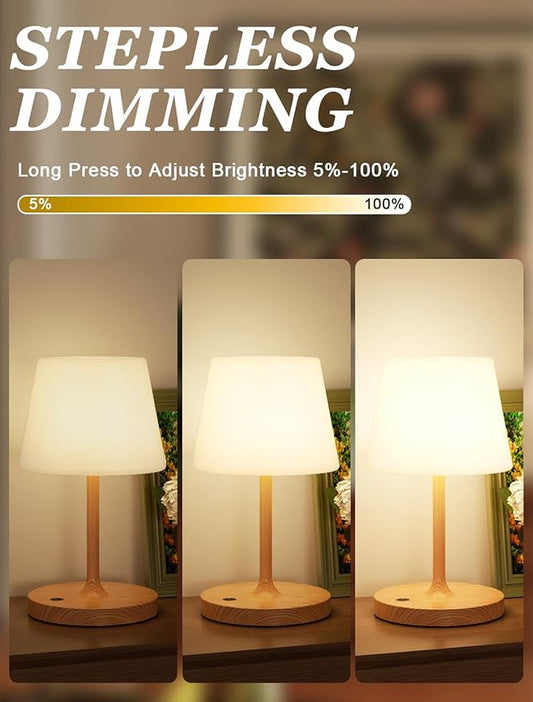 Kakanuo Cordless Shower Lamp Waterproof, Cordless Lamp with 4000mAh Battery, Rechargeable Table Lamp, Touch Dimmable Desk Light for Outdoor, Kitchen, Bathroom, Camping, Patio, IP54