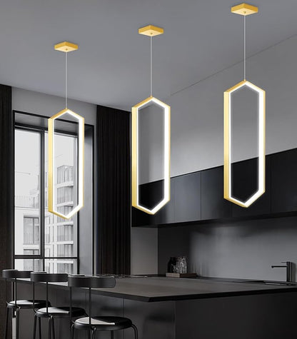 Ring Dimmable Pendant Lighting Adjust LED Mini Chandelier Ceiling Light Fixtures for Kitchen Island Dining Room Living Room Bedroom Hallway Gold