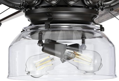 Progress Lighting Springer Collection Clear Glass Light Kit Architectural Bronze, 7.50x11.87x11.87