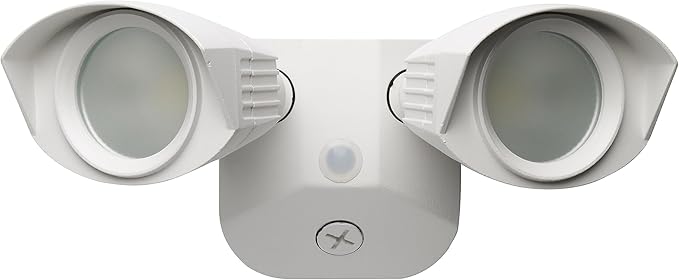 Nuvo 65/216 LED Dual-Head Security Light, 4000K, White