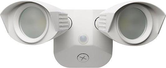 Nuvo 65/216 LED Dual-Head Security Light, 4000K, White