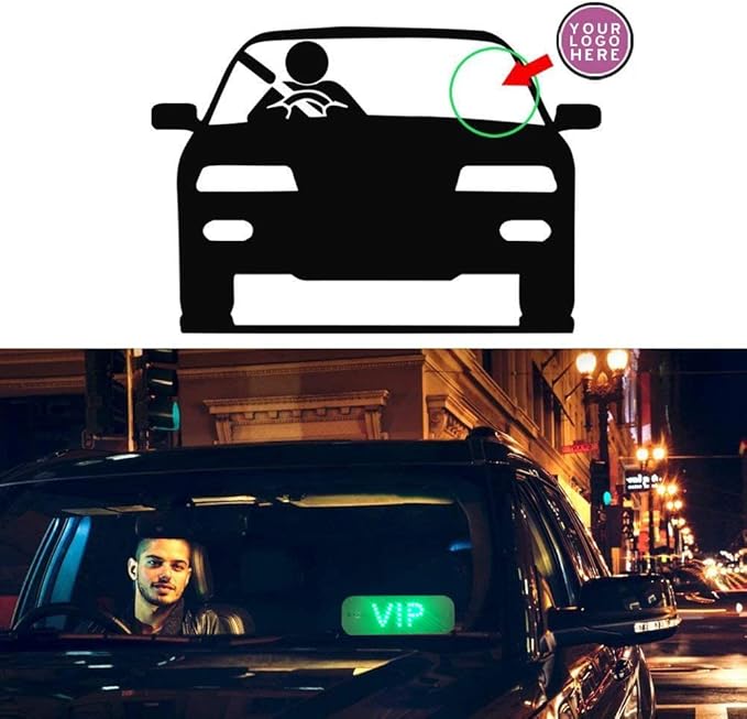 VIP Sign - Green Neon Lights, Lounge Decor with DC12V USB Car Charger Inverter for Bar, Hotel, Cafe, Rideshare Driver