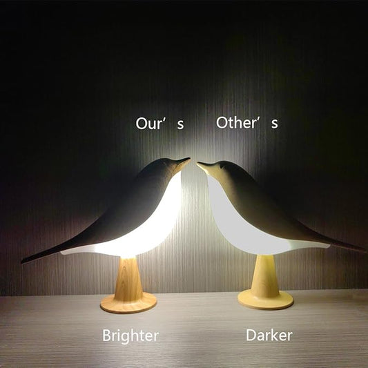 Small Cordless Bedside Lamp, Bird Lamp Touch Sensor, Night Light for Kids with Touch Dimmer,3 Level Brightness Nightstand Lamps, Rechargered Desk Lamp for Bedroom, Office, College Dorm Room