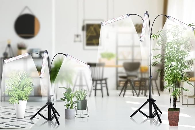 Grow Light with Stand,150W 252 LEDs 6000K Full Spectrum White Floor Lamp UV Plant Lights for Indoor Plants,5 Dimmable Levels & Auto On/Off Timer 4 8 12 Hrs