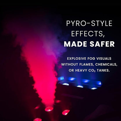 CHAUVET DJ – Geyser P7 Vertical Burst System | Pyrotechnic Style Output Without Fire Or CO2 | Dual LED Zones With RGBA UV Mixing | DMX & Wireless Remote Operation | Flexible Mounting Options