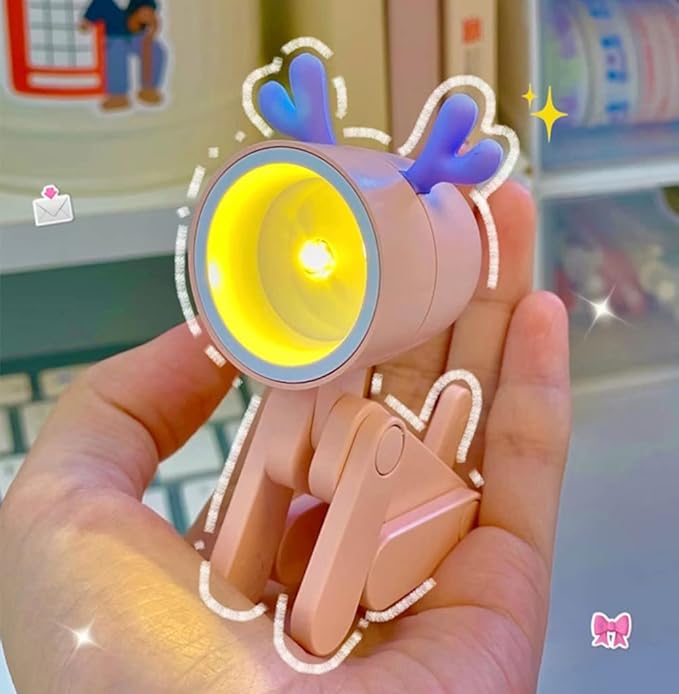 Cute Night Light for Kids, Mini Led Table Desk Lamp, Decorative Lamp Indoor Nightstand, Animal Pet Nightlights, Christmas Decorate Birthday Gifts for Children, Students (Deer 3 Colors-G)