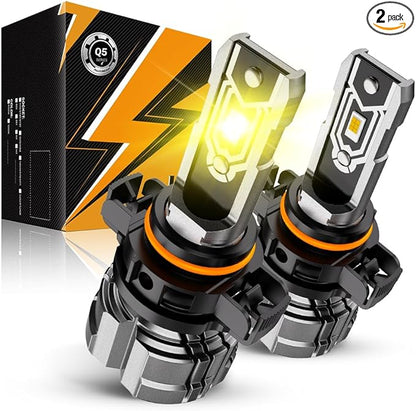 Auxbeam 5202 5201 Fog Lights, 3000K Golden Yellow Light, 10000LM 400% Brighter 5202 PS19W PS24W Fog Light, Plug and Play