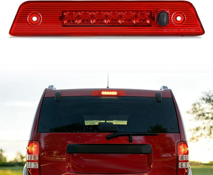 Nilight Third Brake Light Tail High Mount 3rd Stop Lights Red Lens Compatible with Jeep Liberty 2008 2009 2010 2011 2012 Van SUV Rear Center Cab Lamp