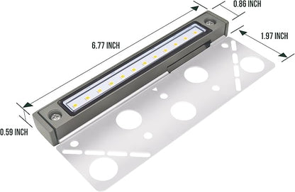 GKOLED 8Pack 6.8 Inch LED Low Voltage Hardscape Lighting, Outdoor Paver Lights, Retaining Wall Lights, Light Module Replaceable, Landscape Step Lights, Die-cast Aluminum Housing, 2700K Gray