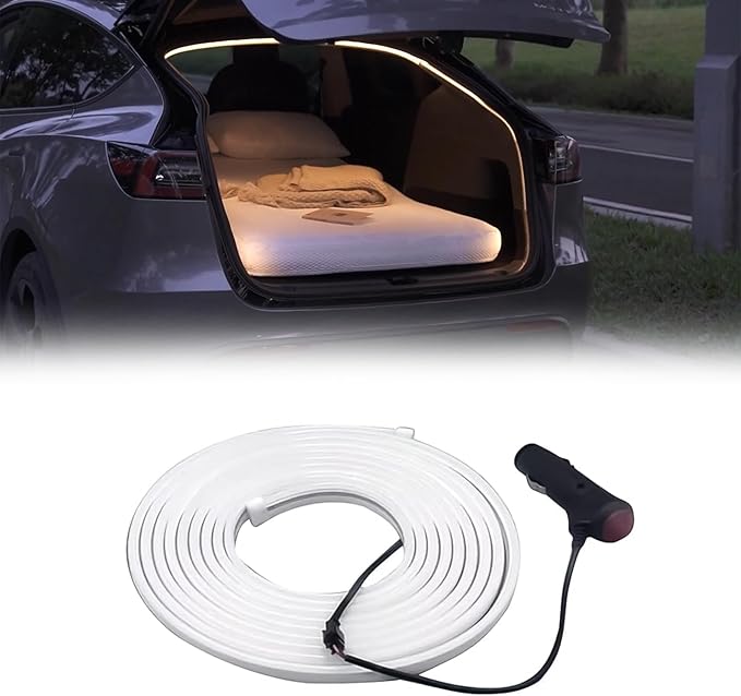 Tlyard Front Trunk LED Lights Strip for Tesla Model Y Juniper 2025 2026 Back Interior Frunk Lightning Waterproof &High Brightness Strip for Tesla Model Y Accessories