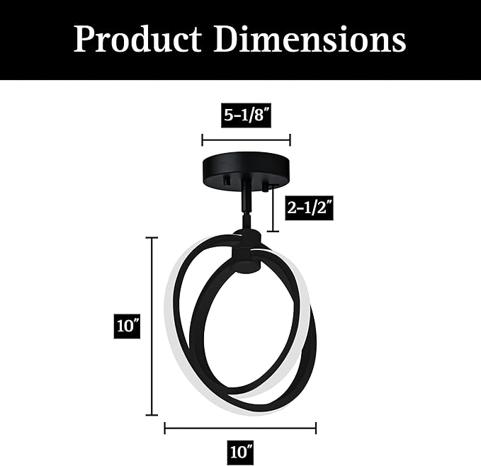 Ultralux Jaiya Orb LED Pendant - Dimmable 1150 Lumens 3000K - 20W Pendant Lighting for Kitchen Island - Hanging Light Fixtures for Hallway, Dining Room, Bar, Living Room Lighting (Matte Black)