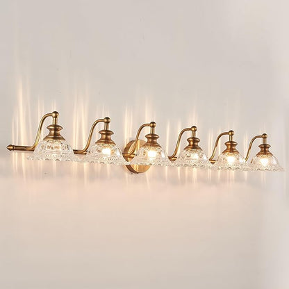 XIEDUN 45" Bathroom Light 6 Light Vanity Light Fixtures (Exclude G9 Bulb) Vanity Lights for Bathroom