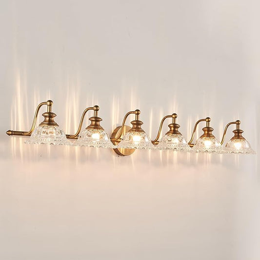 XIEDUN 45" Bathroom Light 6 Light Vanity Light Fixtures (Exclude G9 Bulb) Vanity Lights for Bathroom