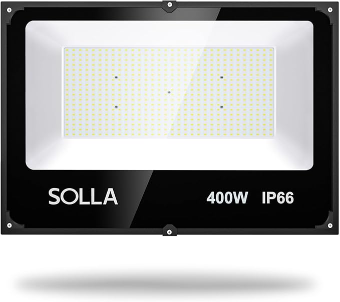 400W LED Flood Light Outdoor, 40000LM 6000K Daylight White 110-265V, 2400W Equivalent Super Bright FloodLight, IP66 Waterproof Commercial Lighting for Sports Fields, Counts, Arena, Stadium